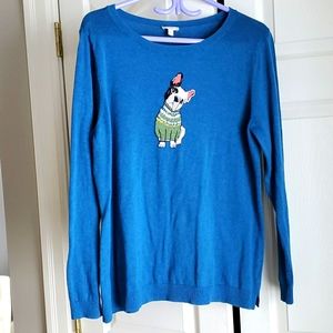 Talbot cotton sweater with super cute dog